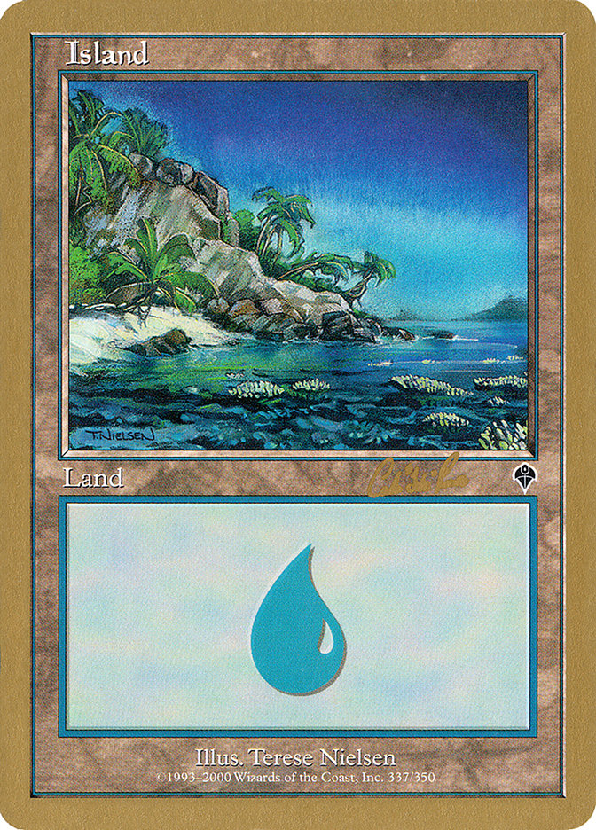 Island (cr337) (Carlos Romao) [World Championship Decks 2002] | Galactic Gamez