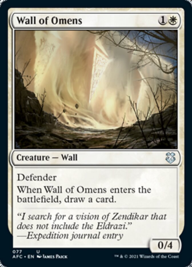 Wall of Omens [Dungeons & Dragons: Adventures in the Forgotten Realms Commander] | Galactic Gamez