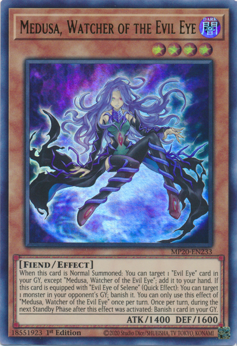 Medusa, Watcher of the Evil Eye [MP20-EN233] Ultra Rare | Galactic Gamez