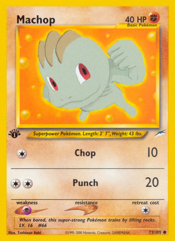 Machop (73/105) [Neo Destiny 1st Edition] | Galactic Gamez