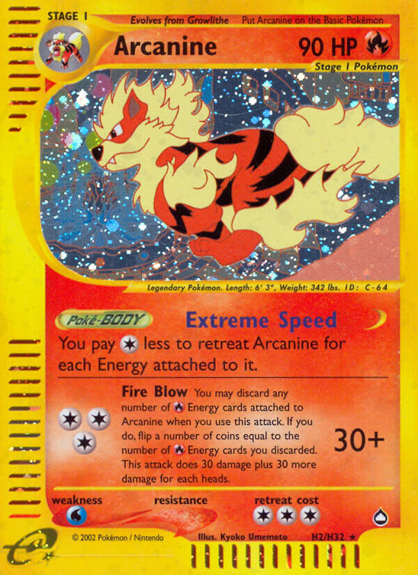 Arcanine (H2/H32) [Aquapolis] | Galactic Gamez