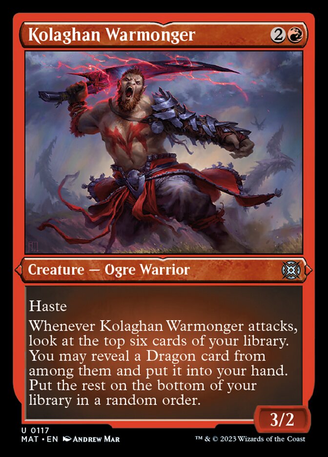 Kolaghan Warmonger (Foil Etched) [March of the Machine: The Aftermath] | Galactic Gamez