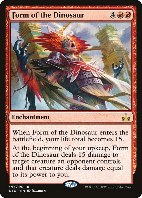 Form of the Dinosaur [Rivals of Ixalan] | Galactic Gamez