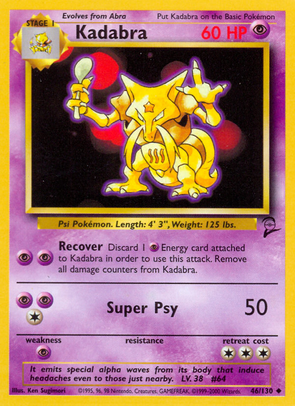 Kadabra (46/130) [Base Set 2] | Galactic Gamez