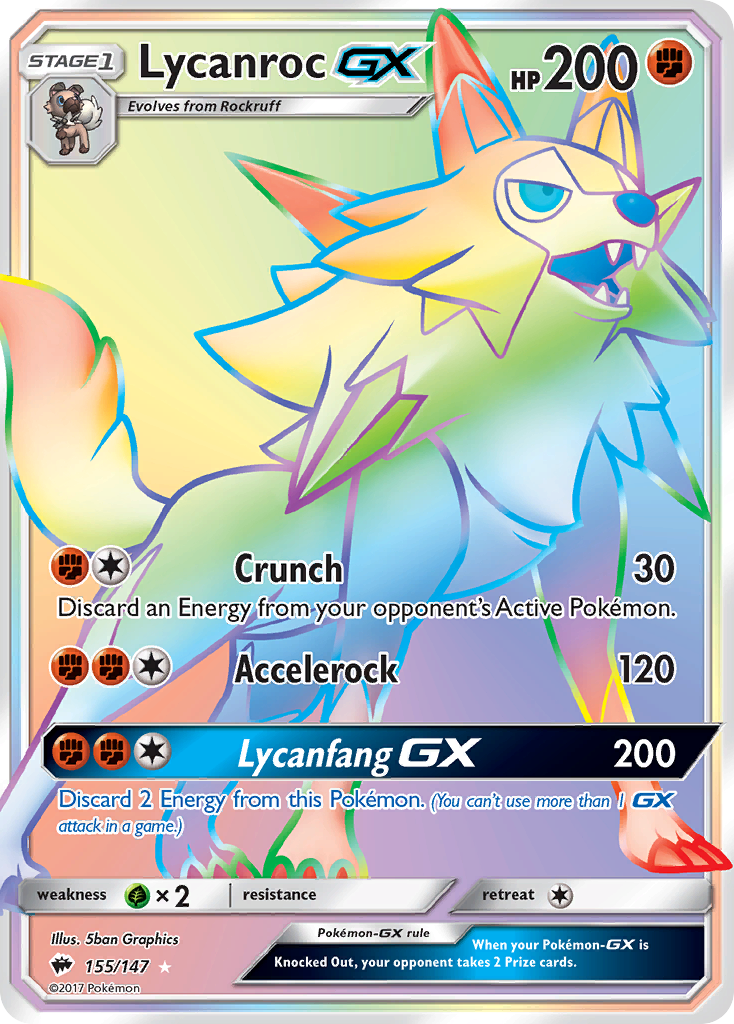 Lycanroc GX (155/147) [Sun & Moon: Burning Shadows] | Galactic Gamez