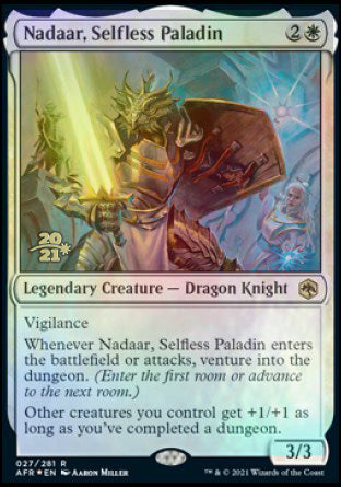 Nadaar, Selfless Paladin [Dungeons & Dragons: Adventures in the Forgotten Realms Prerelease Promos] | Galactic Gamez