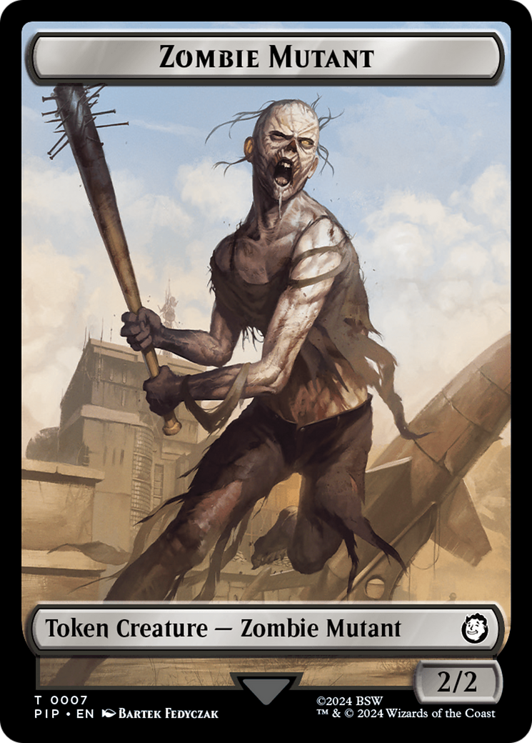 Zombie Mutant // Copy Double-Sided Token [Fallout Tokens] | Galactic Gamez