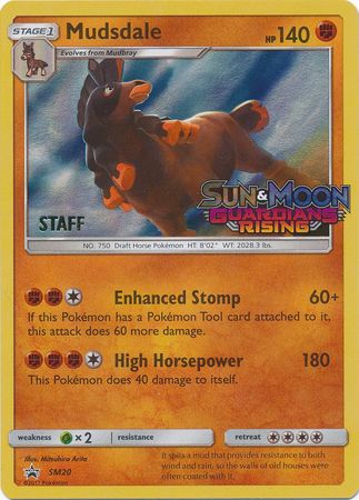 Mudsdale (SM20) (Staff Prerelease Promo) [Sun & Moon: Black Star Promos] | Galactic Gamez