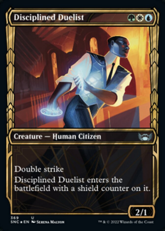 Disciplined Duelist (Showcase Golden Age Gilded Foil) [Streets of New Capenna] | Galactic Gamez
