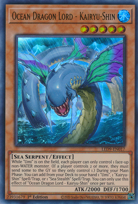 Ocean Dragon Lord - Kairyu-Shin [LED9-EN017] Ultra Rare | Galactic Gamez