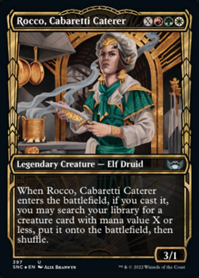 Rocco, Cabaretti Caterer (Showcase Golden Age Gilded Foil) [Streets of New Capenna] | Galactic Gamez