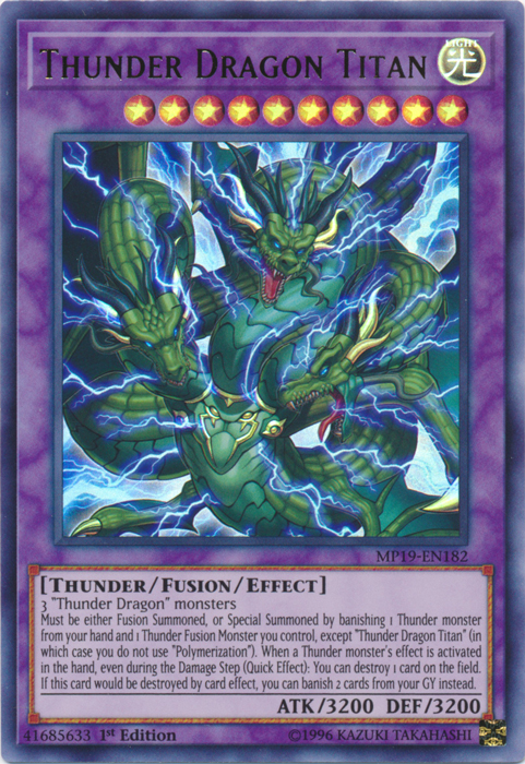 Thunder Dragon Titan [MP19-EN182] Ultra Rare | Galactic Gamez