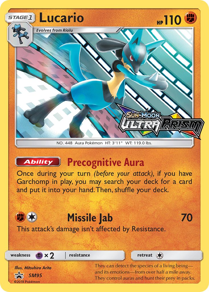 Lucario (SM95) (Prerelease Promo) [Sun & Moon: Black Star Promos] | Galactic Gamez