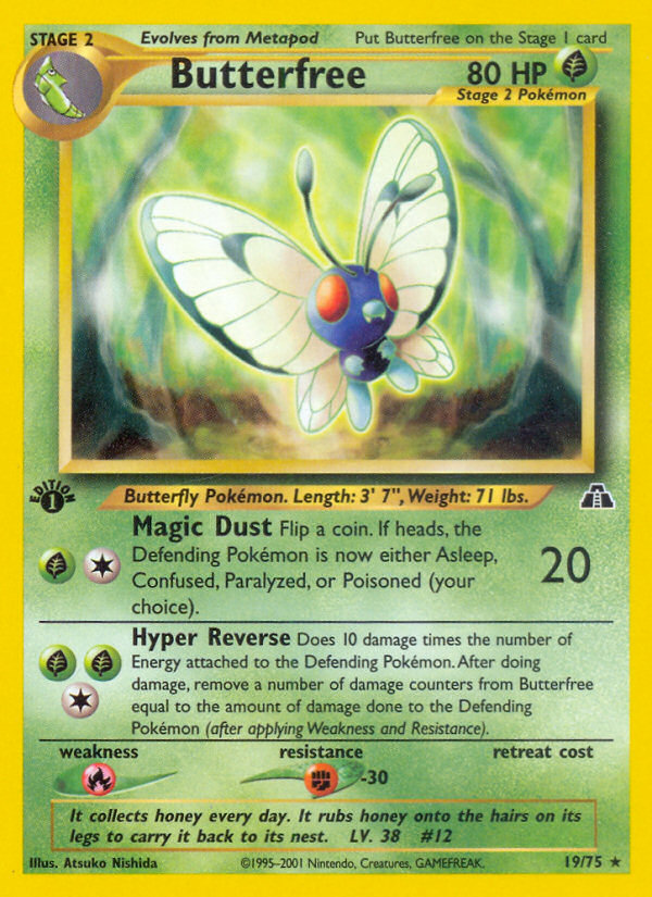 Butterfree (19/75) [Neo Discovery 1st Edition] | Galactic Gamez