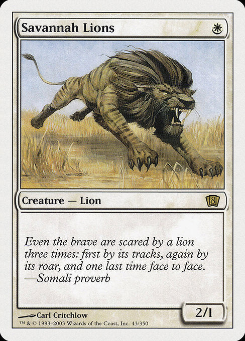 Savannah Lions [Eighth Edition] | Galactic Gamez
