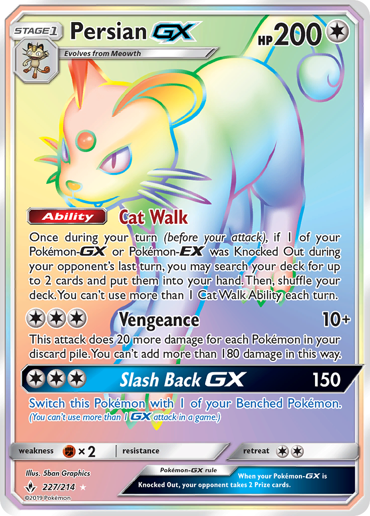 Persian GX (227/214) [Sun & Moon: Unbroken Bonds] | Galactic Gamez