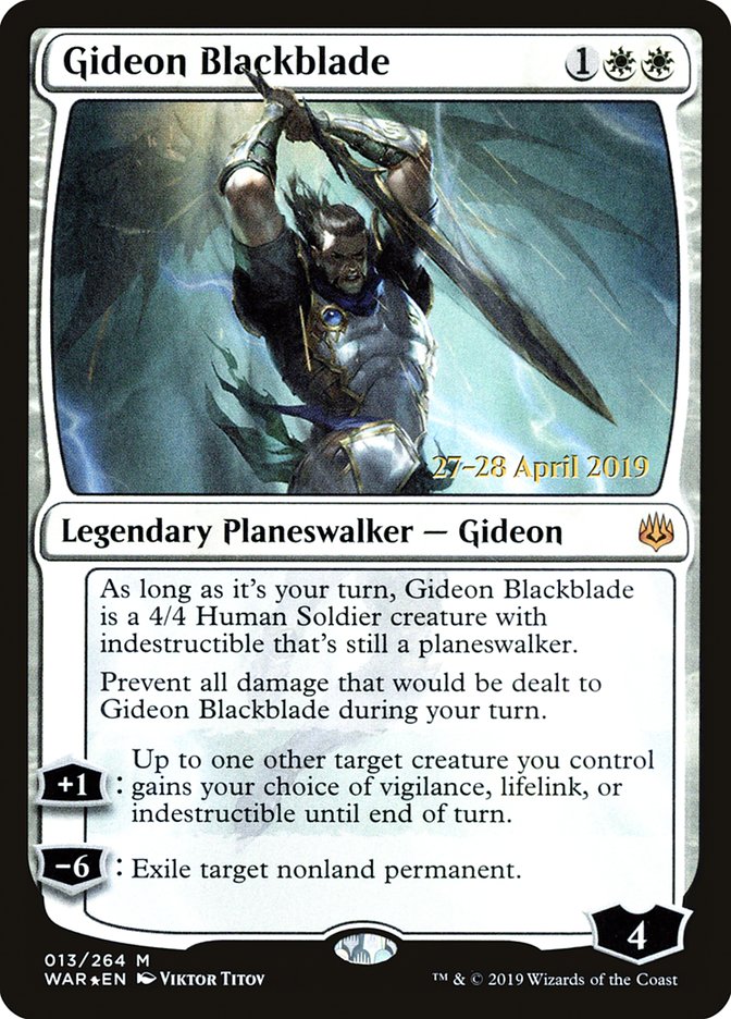 Gideon Blackblade  [War of the Spark Prerelease Promos] | Galactic Gamez