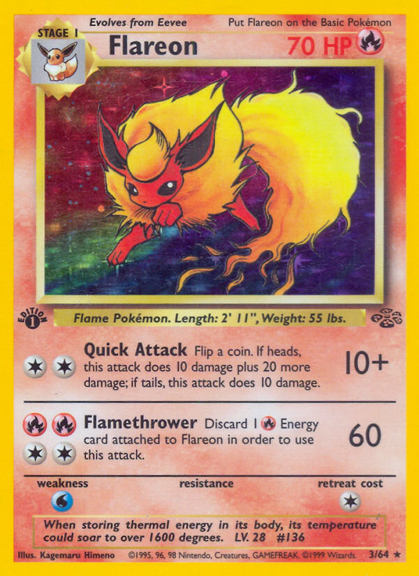 Flareon (3/64) [Jungle 1st Edition] | Galactic Gamez