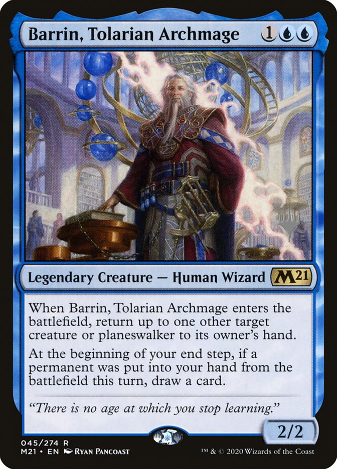 Barrin, Tolarian Archmage (Promo Pack) [Core Set 2021 Promos] | Galactic Gamez