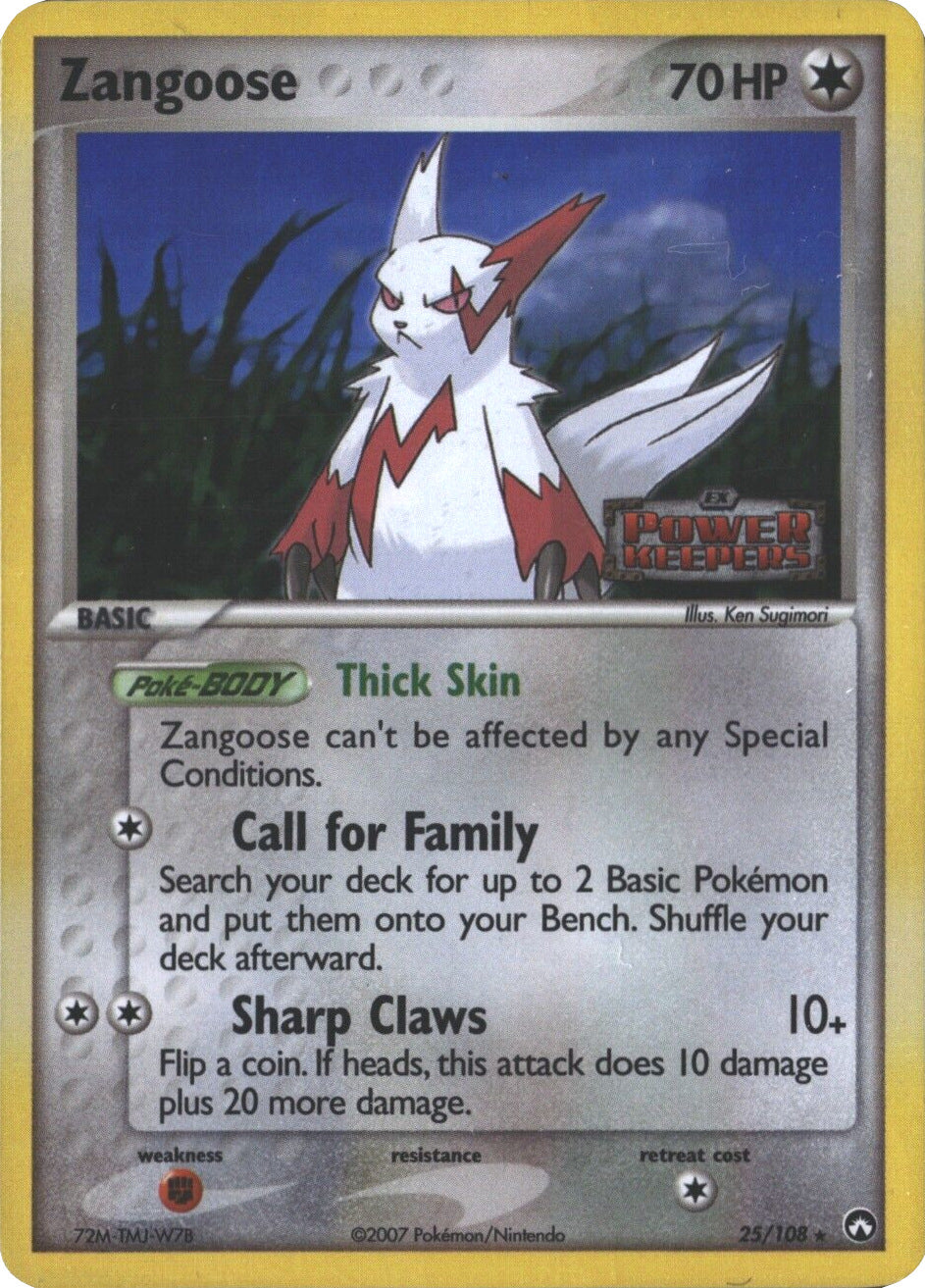 Zangoose (25/108) (Stamped) [EX: Power Keepers] | Galactic Gamez