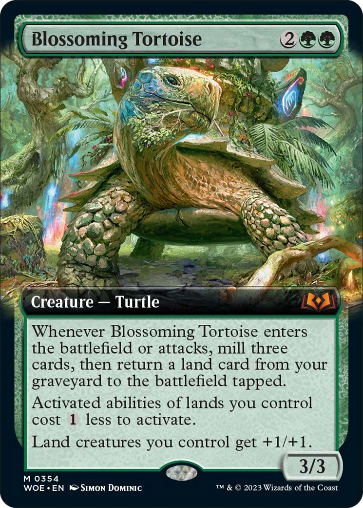 Blossoming Tortoise (Extended Art) [Wilds of Eldraine] | Galactic Gamez
