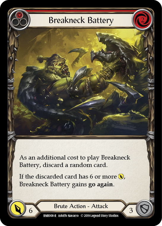 Breakneck Battery (Red) [RNR008-R] (Rhinar Hero Deck)  1st Edition Normal | Galactic Gamez