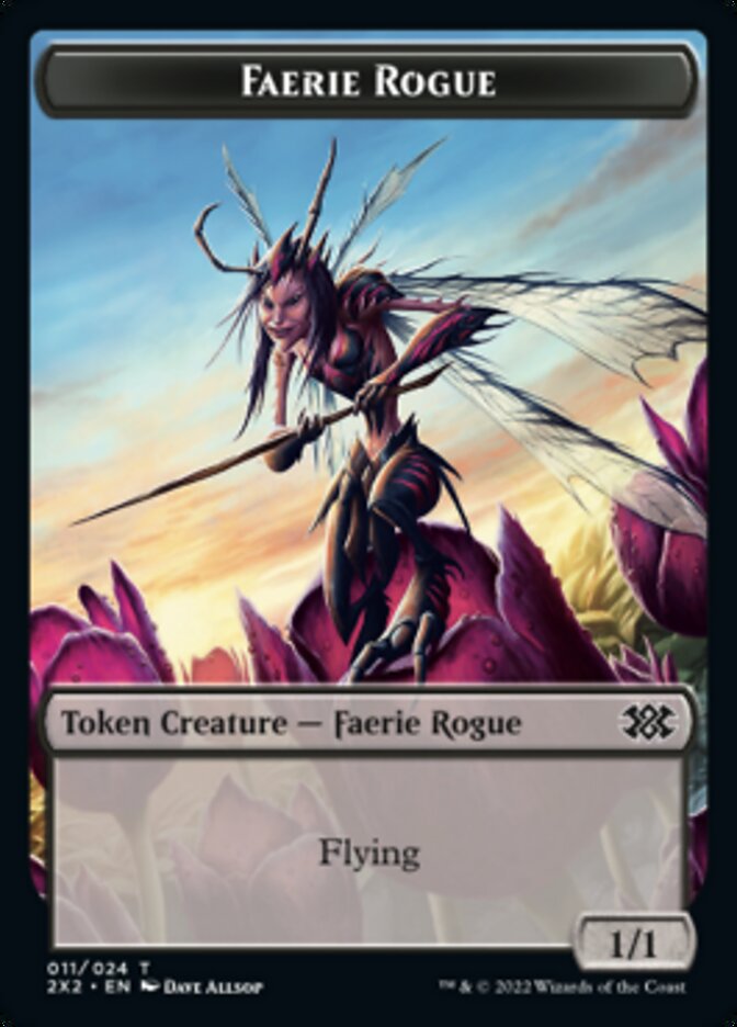 Faerie Rogue // Angel Double-sided Token [Double Masters 2022 Tokens] | Galactic Gamez