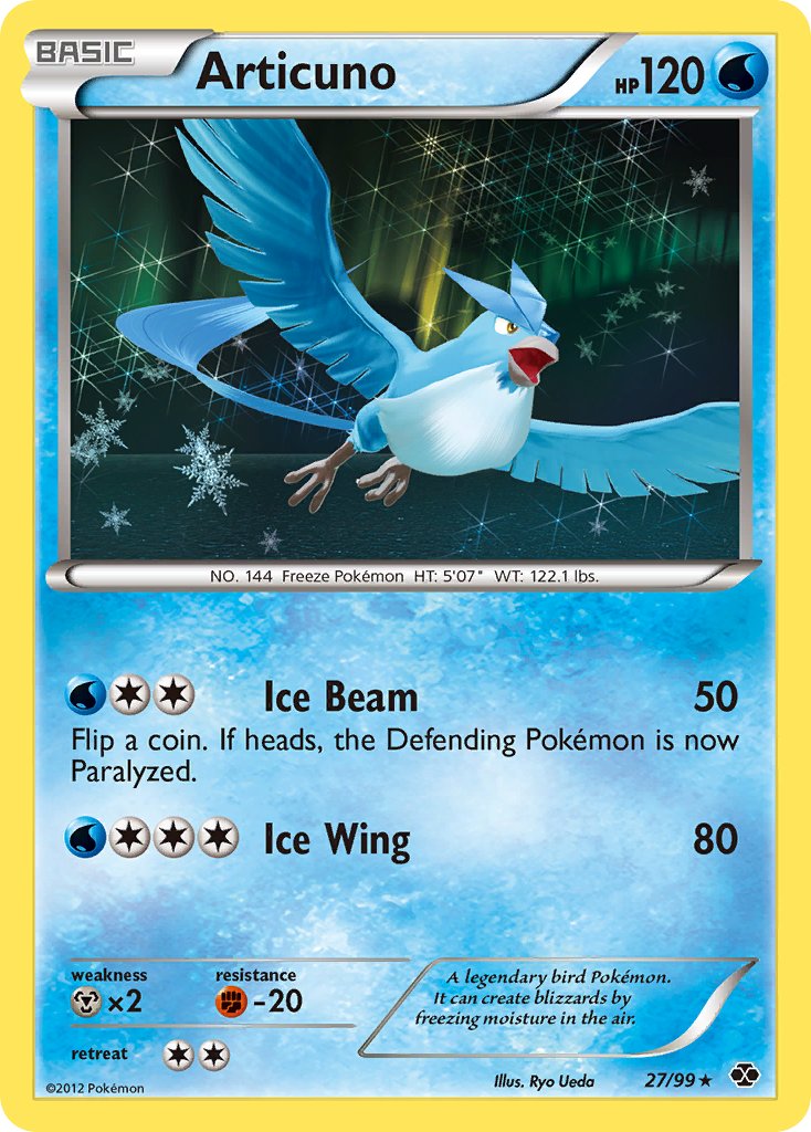 Articuno (27/99) (Blister Exclusive) [Black & White: Next Destinies] | Galactic Gamez