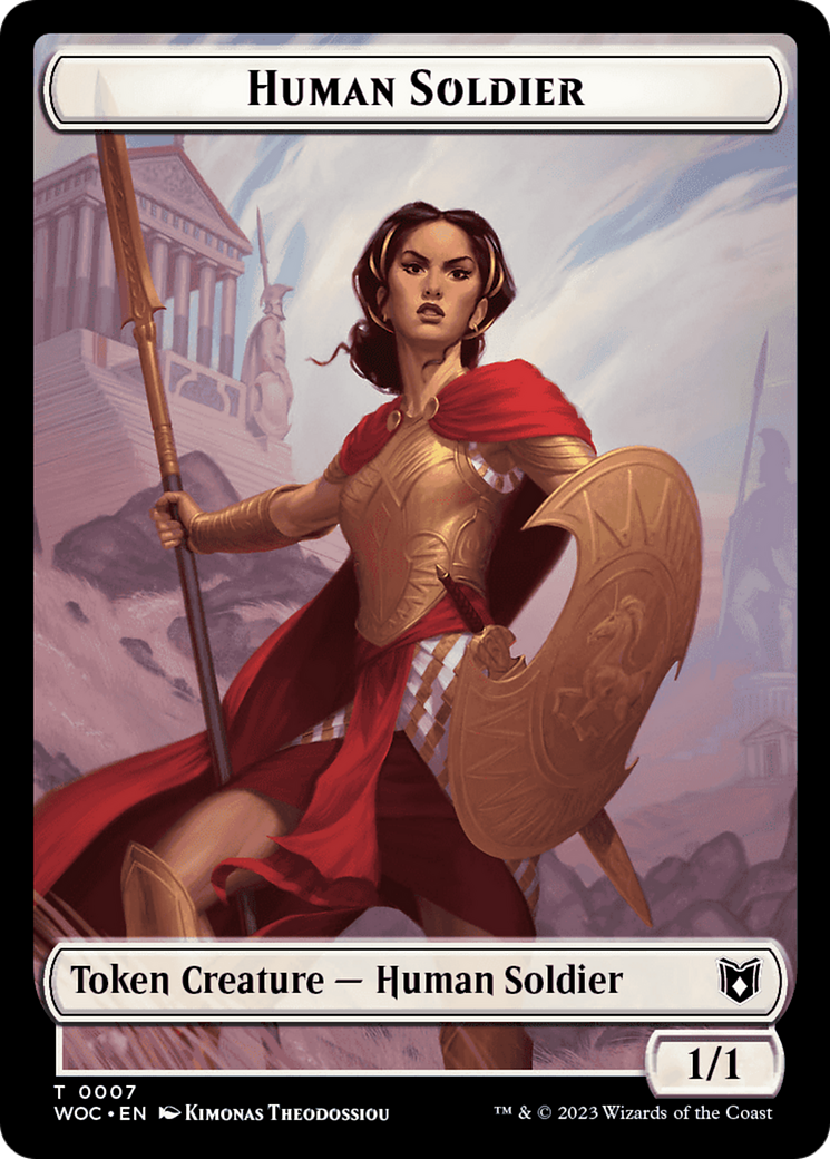 Pirate // Human Soldier Double-Sided Token [Wilds of Eldraine Commander Tokens] | Galactic Gamez