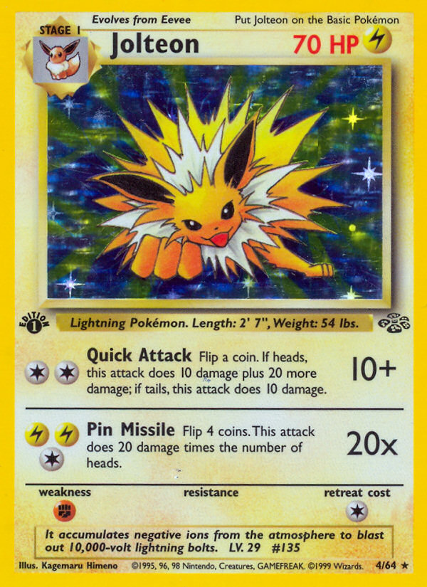 Jolteon (4/64) [Jungle 1st Edition] | Galactic Gamez