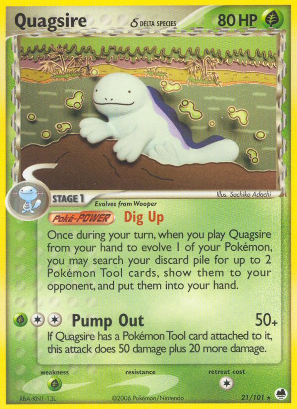 Quagsire (21/101) (Delta Species) [EX: Dragon Frontiers] | Galactic Gamez