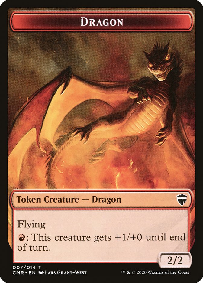 Dragon // Golem Token [Commander Legends Tokens] | Galactic Gamez