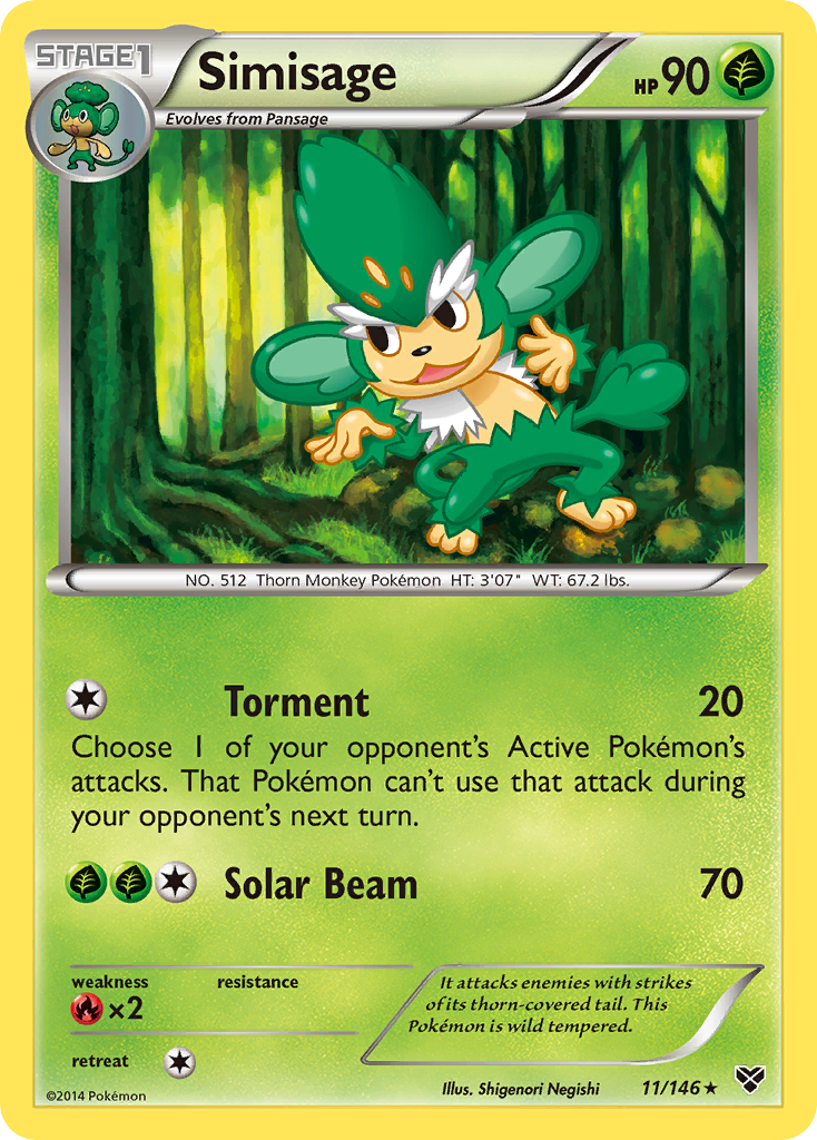 Simisage (11/146) [XY: Base Set] | Galactic Gamez