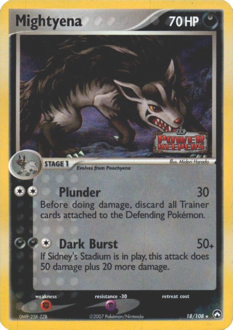 Mightyena (18/108) (Stamped) [EX: Power Keepers] | Galactic Gamez