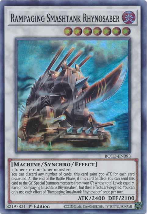 Rampaging Smashtank Rhynosaber [ROTD-EN093] Super Rare | Galactic Gamez