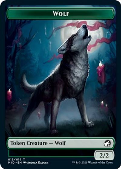 Centaur // Wolf Double-sided Token [Innistrad: Midnight Hunt Commander] | Galactic Gamez