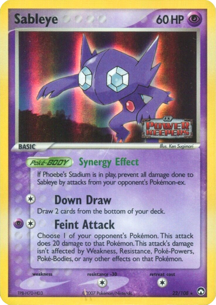 Sableye (22/108) (Stamped) [EX: Power Keepers] | Galactic Gamez