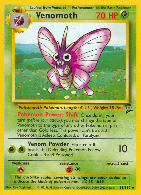 Venomoth (31/130) [Base Set 2] | Galactic Gamez