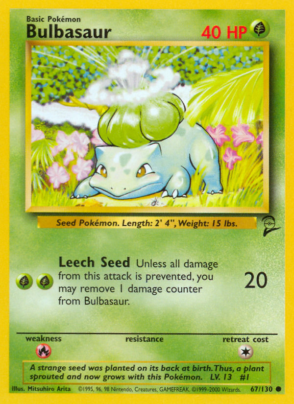 Bulbasaur (67/130) [Base Set 2] | Galactic Gamez