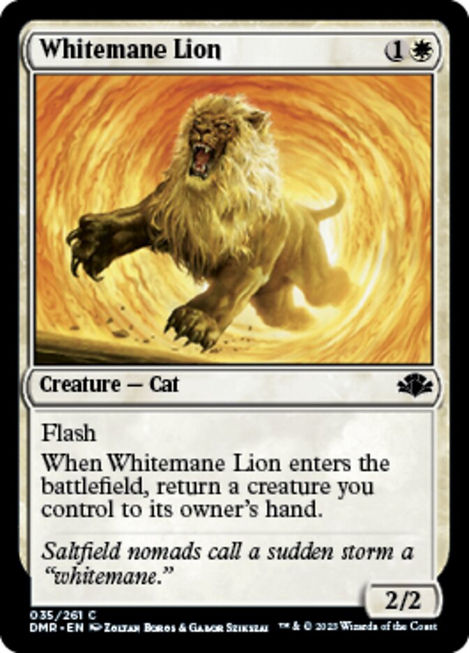 Whitemane Lion [Dominaria Remastered] | Galactic Gamez