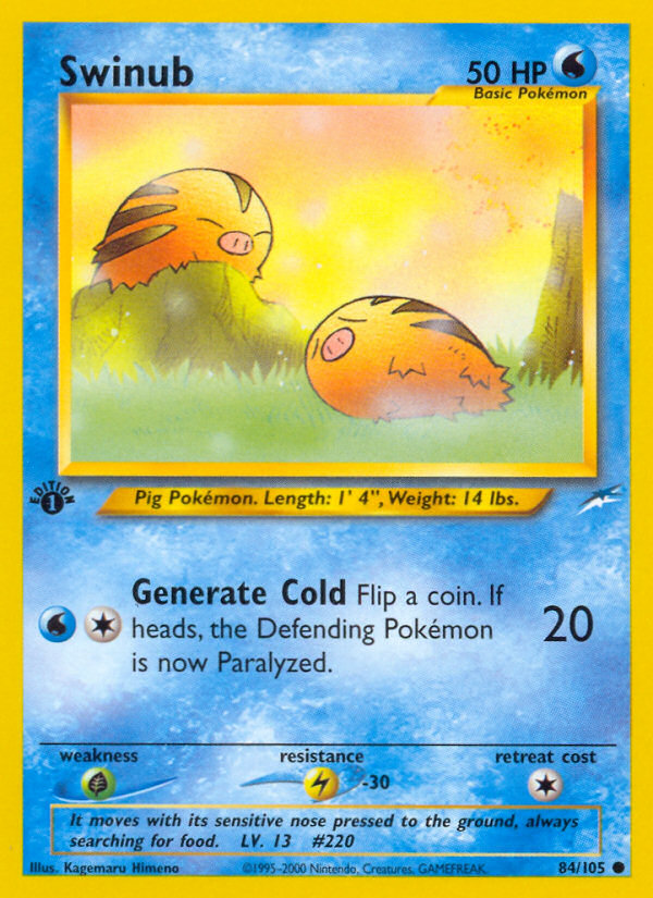 Swinub (84/105) [Neo Destiny 1st Edition] | Galactic Gamez