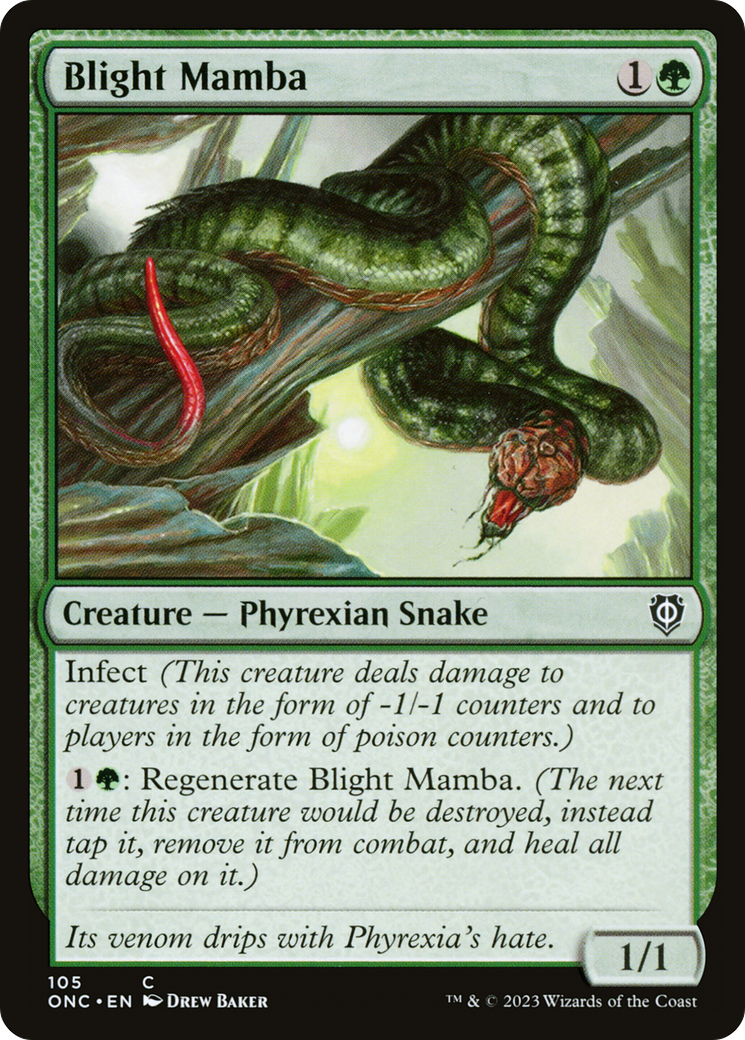 Blight Mamba [Phyrexia: All Will Be One Commander] | Galactic Gamez