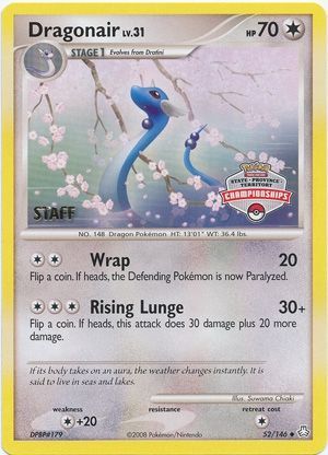 Dragonair (52/146) (State Province Territory Championship Staff) [Diamond & Pearl: Legends Awakened] | Galactic Gamez