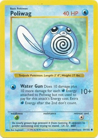 Poliwag (59/102) [Base Set Shadowless Unlimited] | Galactic Gamez