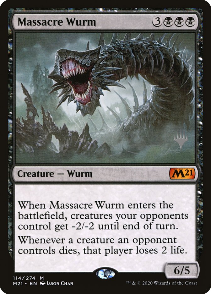 Massacre Wurm (Promo Pack) [Core Set 2021 Promos] | Galactic Gamez