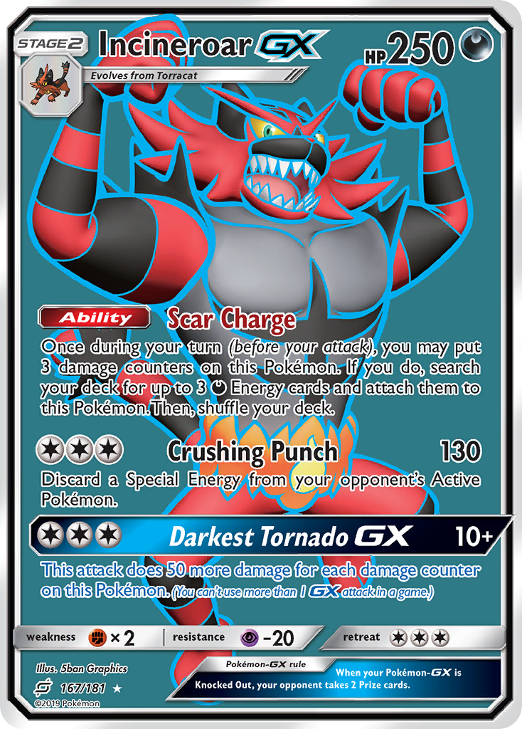 Incineroar GX (167/181) [Sun & Moon: Team Up] | Galactic Gamez