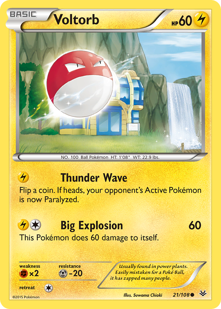 Voltorb (21/108) [XY: Roaring Skies] | Galactic Gamez