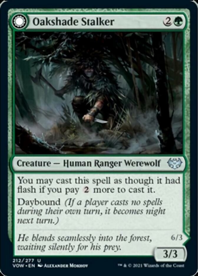 Oakshade Stalker // Moonlit Ambusher [Innistrad: Crimson Vow] | Galactic Gamez