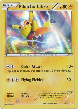 pikachu trainer pokemon card Pikachu Libre (30/30) [XY: Trainer Kit 3