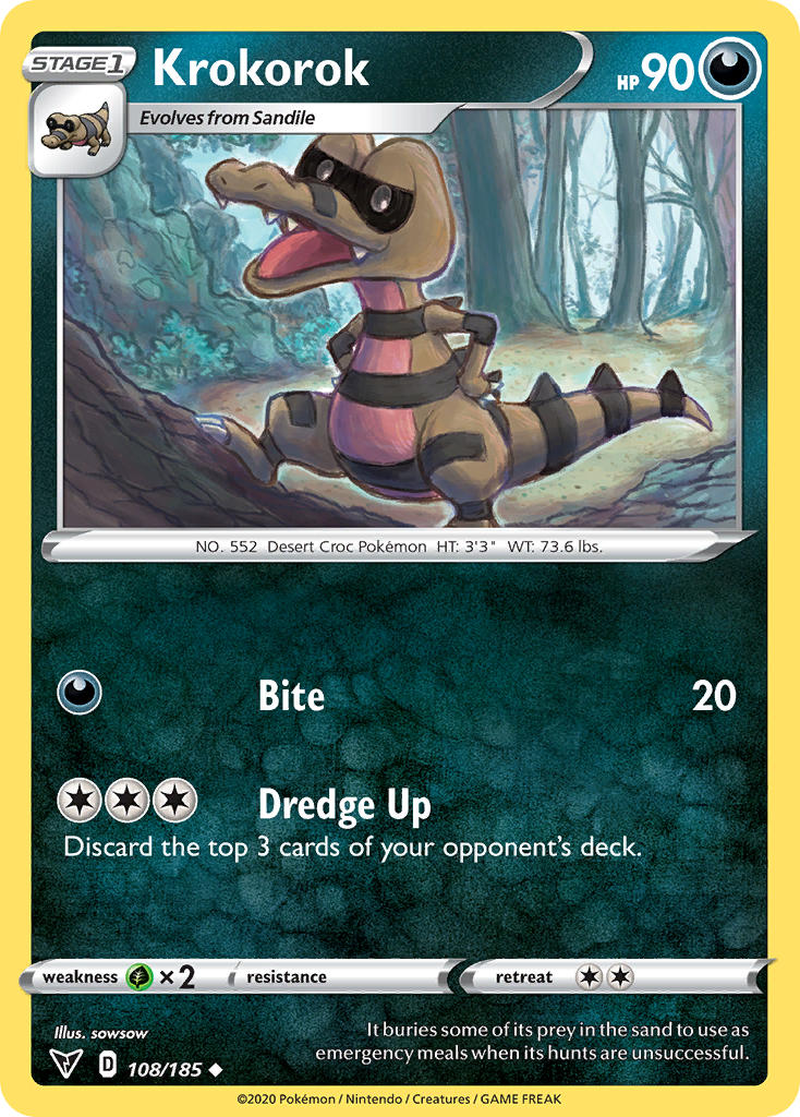 Krokorok (108/185) [Sword & Shield: Vivid Voltage] | Galactic Gamez